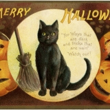 Vintage macskás Halloween